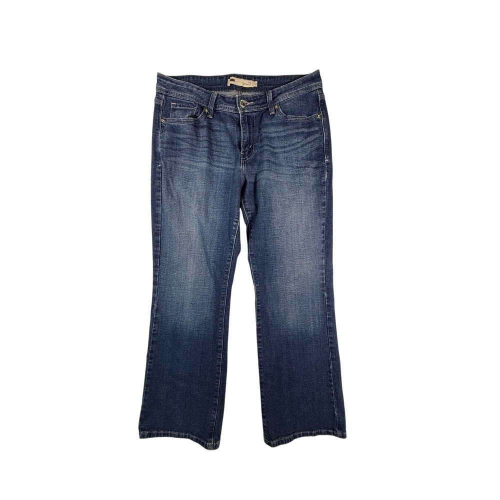 Levi's 529 Curvy Boot Cut Jeans Woman's 12 Medium Wash Blue FlapPockets